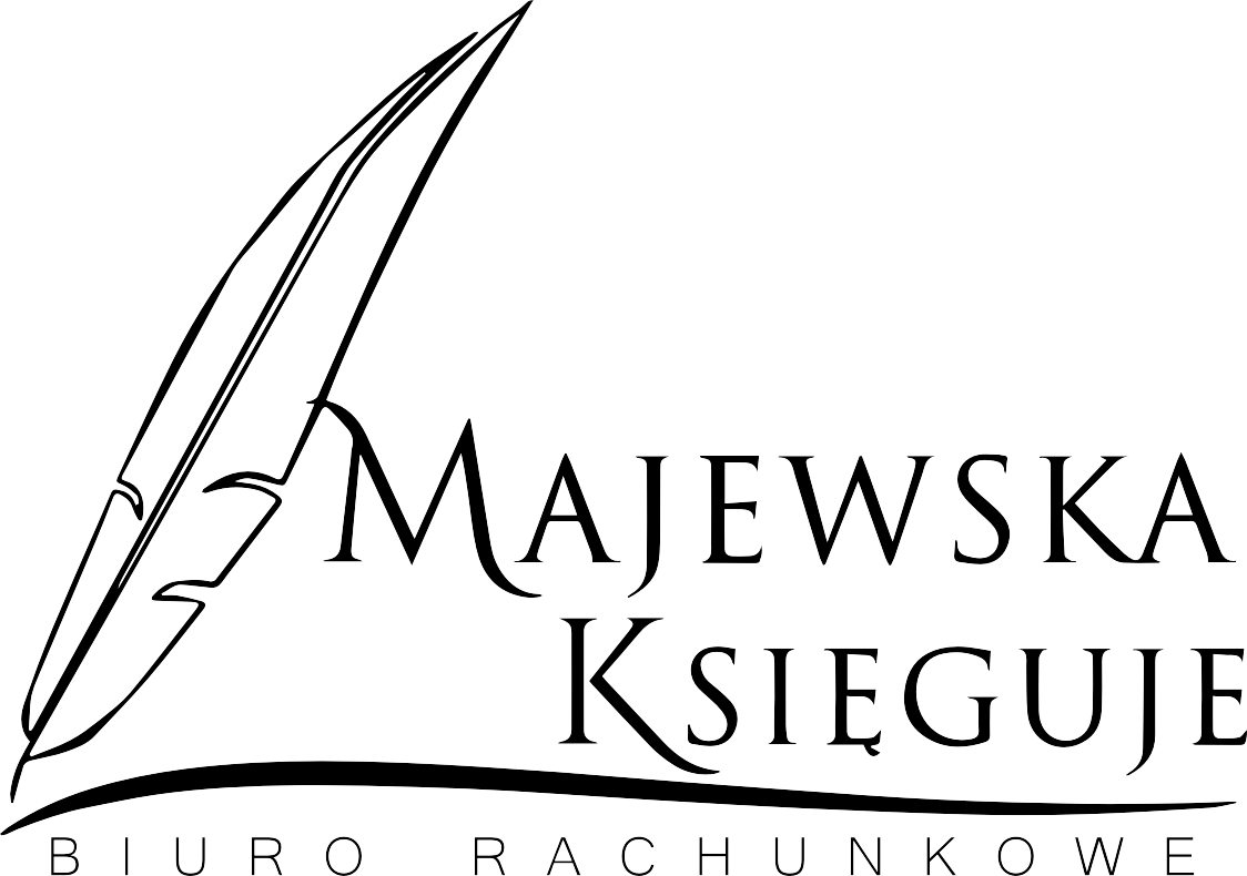 Majewska księguje - logo czarne